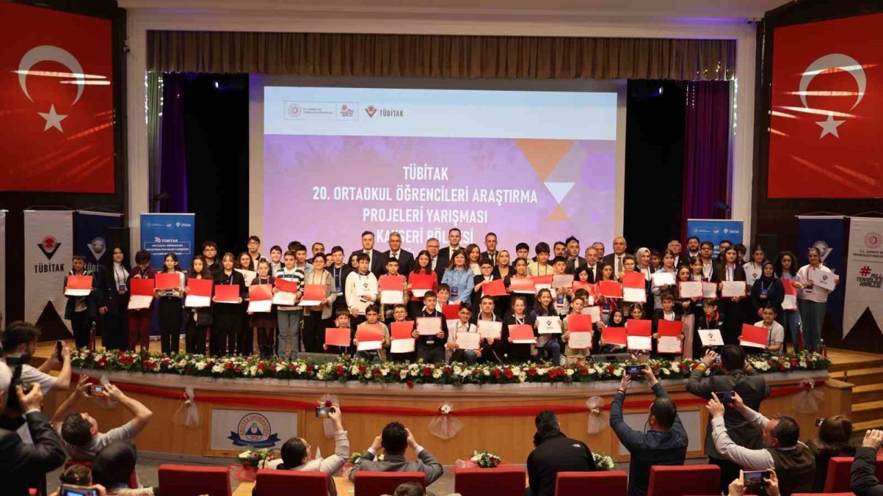 TÜBİTAK Ortaokul Öğrencileri Araştırma Projeleri Kayseri Bölge Yarışması’nı kazananlar belli oldu