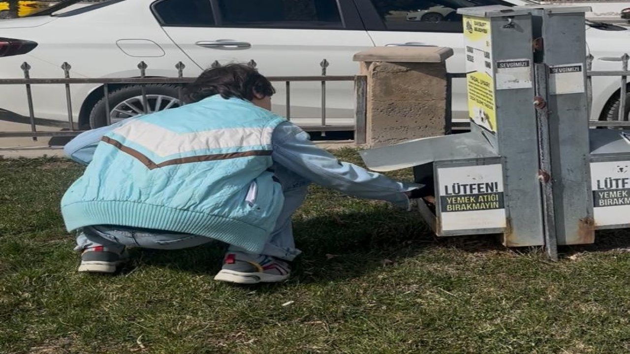 Özel öğrencilerden sokak hayvanlarına mama desteği