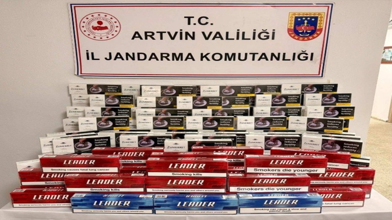 Artvin’de kaçakçılıkla mücadelede 9 bin 690 paket sigara ele geçirildi