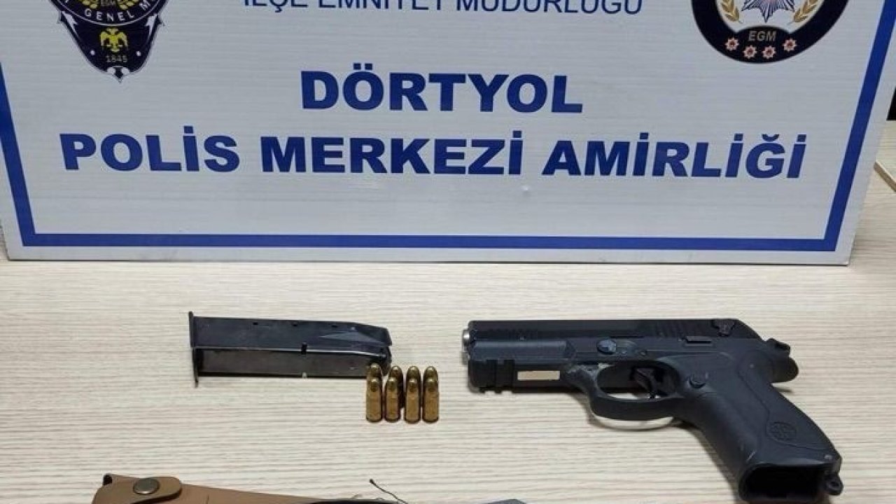 Dörtyol’da üzerinden silah ve bıçak çıkan şahıs tutuklandı