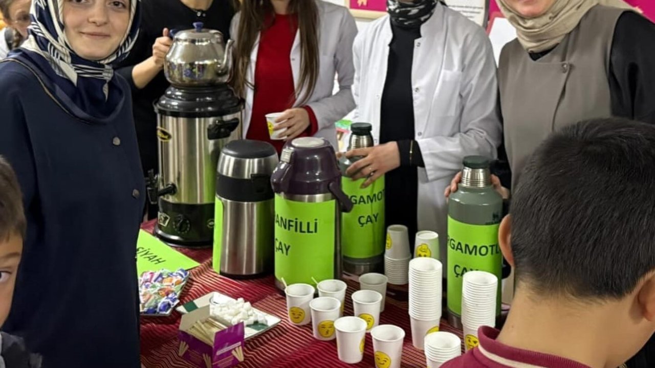 Aydıntepe’de öğrencilerden çay festivali