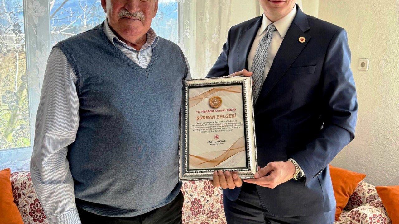 Hisarcık’ta gazilere Şükran Belgesi