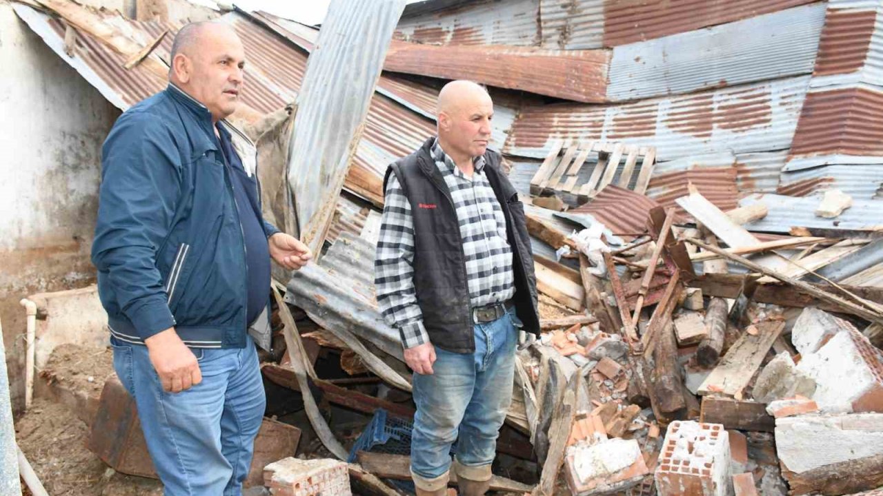 Yozgat’ta ahır çöktü, hayvanlar AFAD’ın yardımıyla kurtarıldı