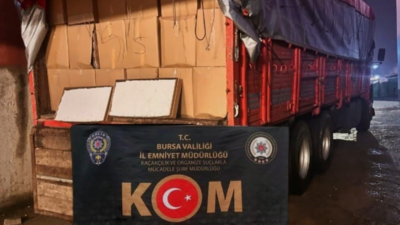 Bursa’da 4 milyonun üzerinde dolu makaron ele geçirildi