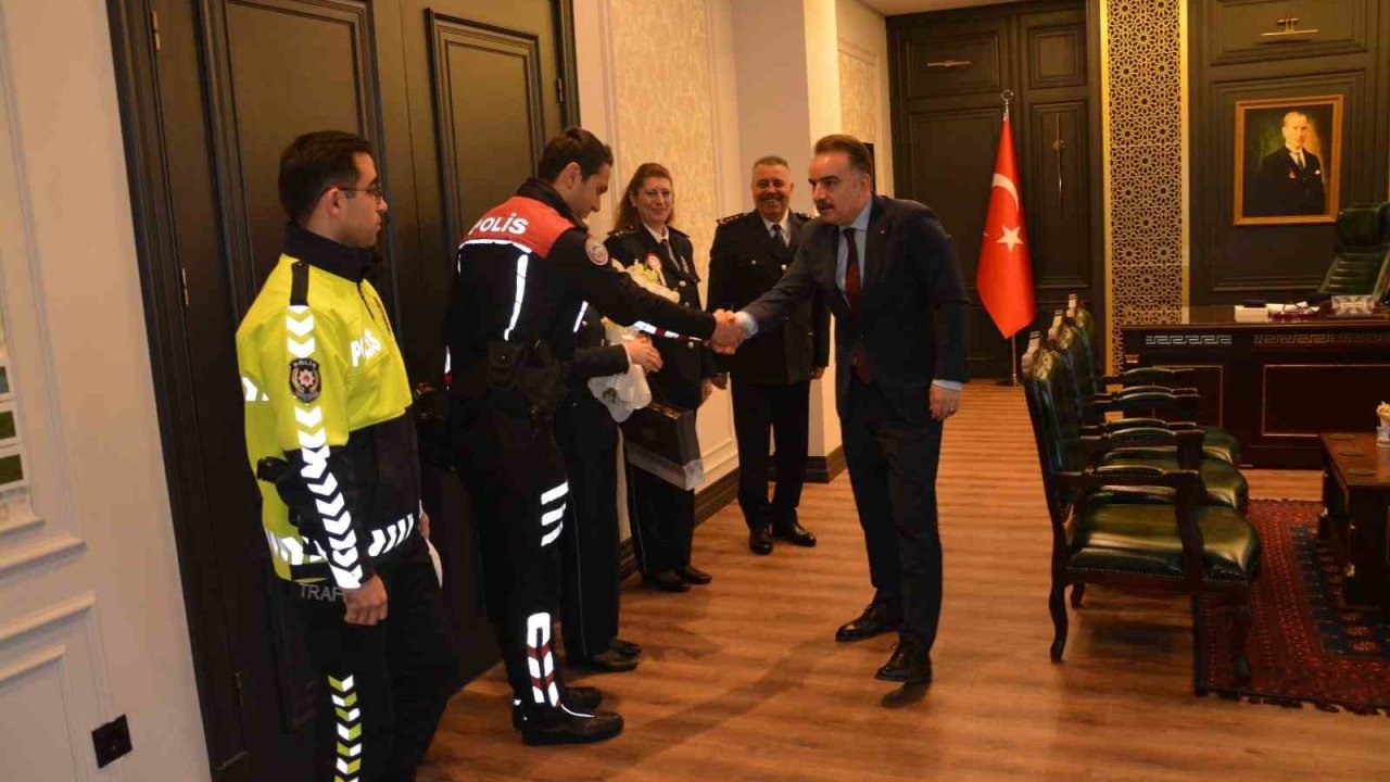 Polis Teşkilatı’ndan, Kaymakam Odabaş’a ziyaret