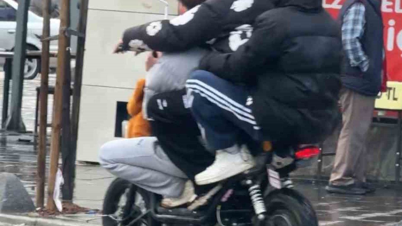 Elektrikli bisikletlerde tehlikeli yolculuklar kamerada