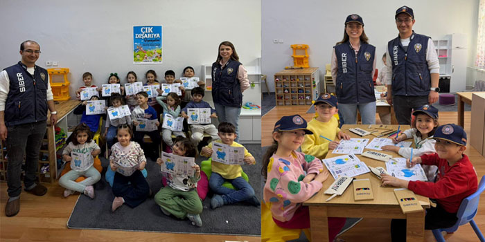 Kars Emniyeti’nden anaokulu öğrencilerine “güvenli internet” eğitimi