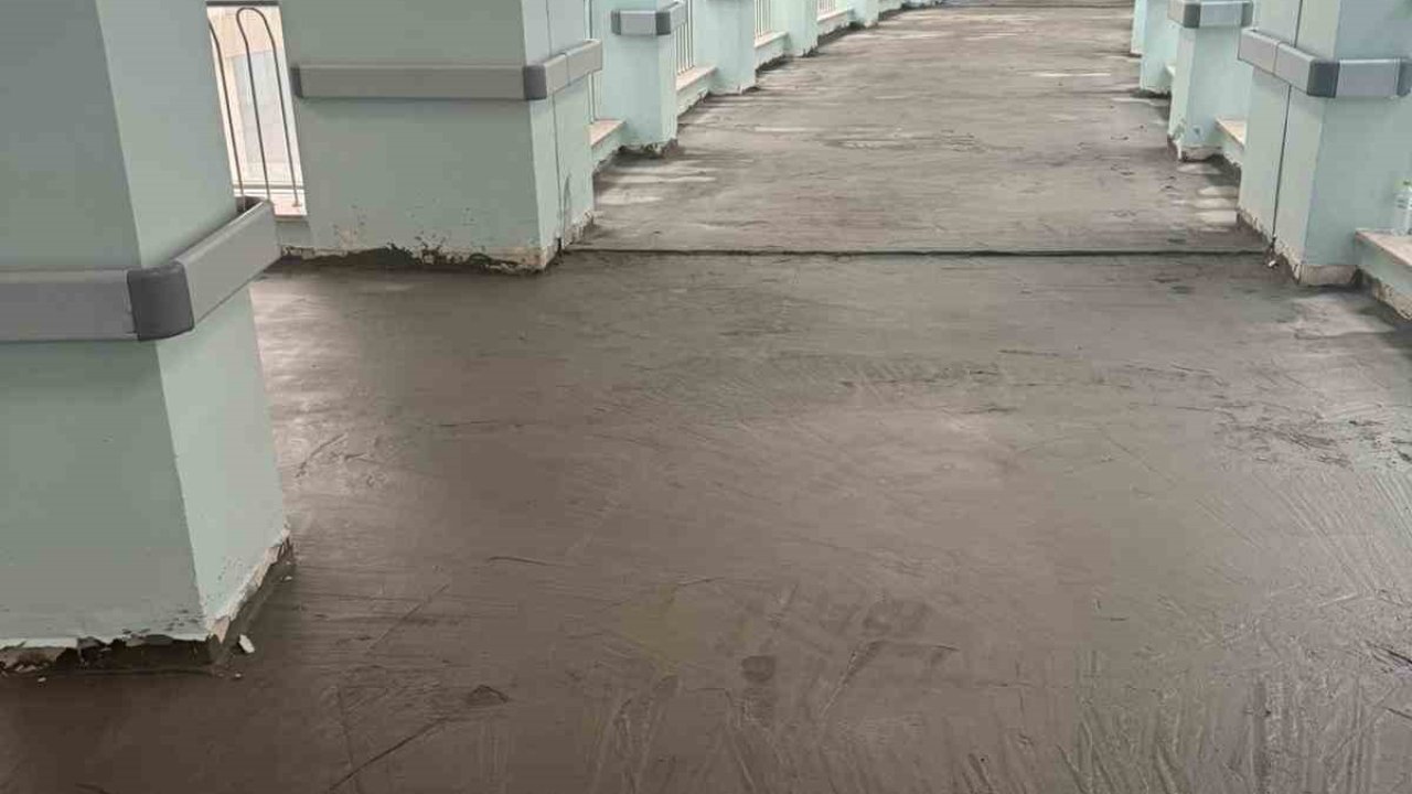 Düzce’de hijyenik ortam için zeminler yenileniyor