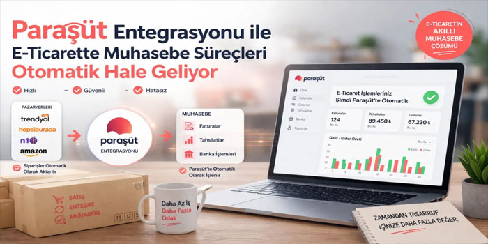 Paraşüt Entegrasyonu ile E-Ticarette Muhasebe Süreçleri Otomatik Hale Geliyor