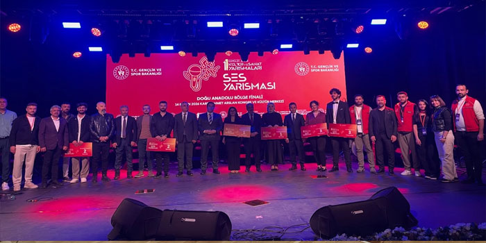 Kars'ta 11. Gençler Arası Kültür ve Sanat Yarışmaları Bölge Finali Ses Yarışması Tamamlandı