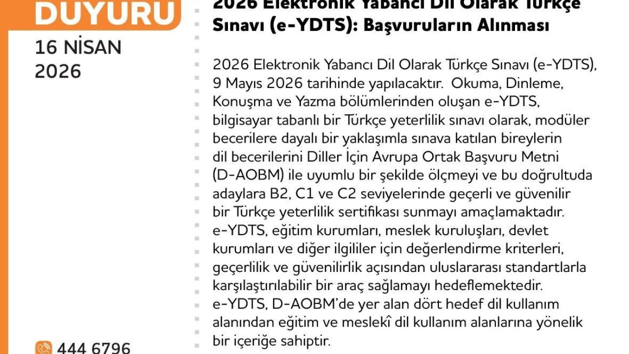 ÖSYM’den Türkiye’de bir ilk: e-YDTS başvuruları açıldı