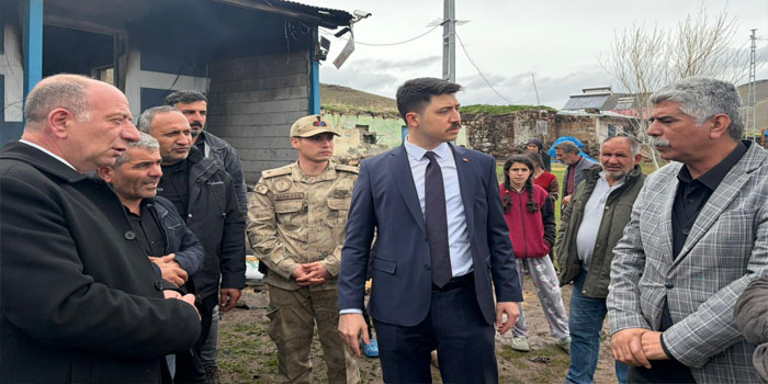 Digor'da yangın mağduru vatandaşa ziyaret