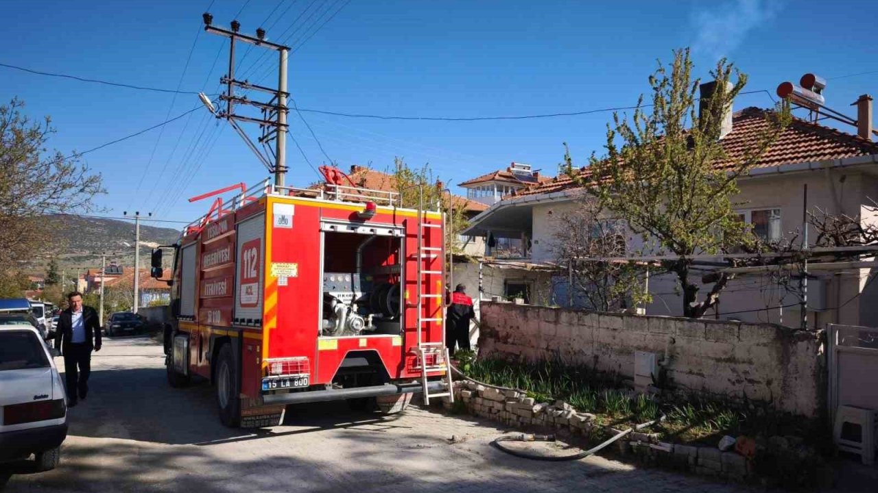 Burdur’da baca yangını söndürüldü