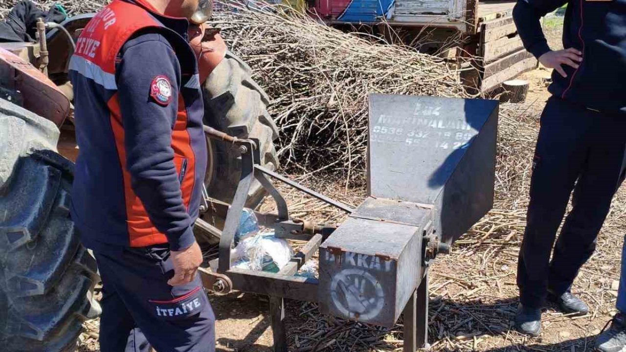 Traktörün şaftına ayağı sıkışan kadın yaralandı
