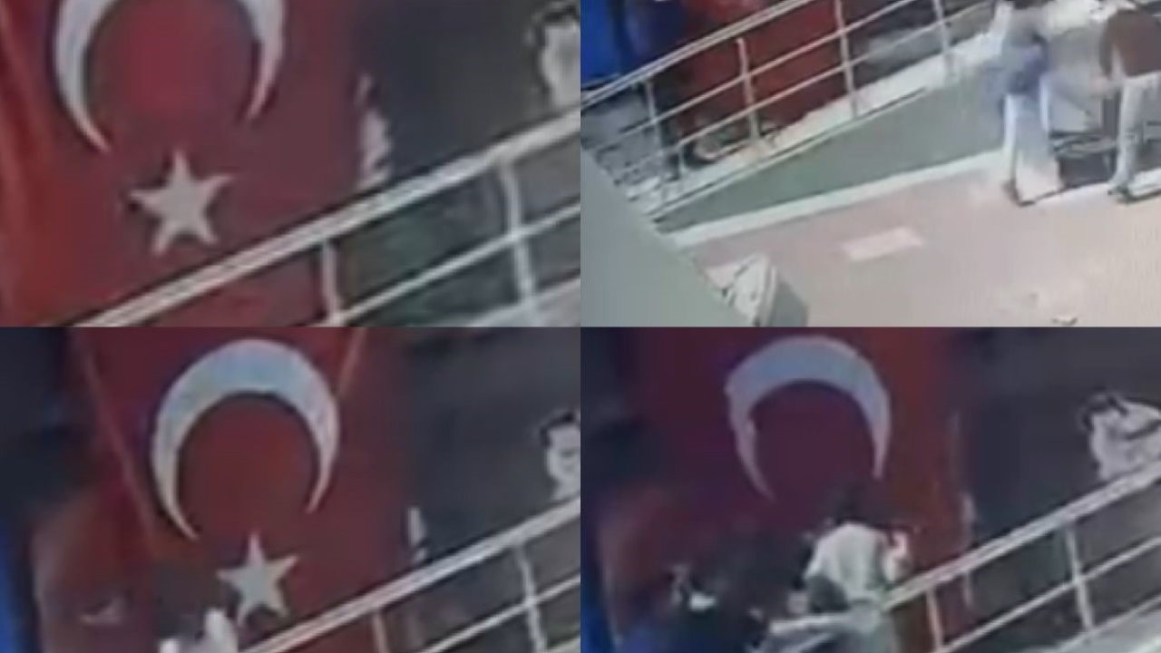 Minik öğrencilerin bayrak hassasiyeti: Topun çarptığı bayrağı öptüler