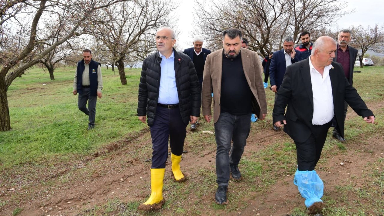Başkan Er, dolu afetinden zarar gören ilçeleri ziyaret etti