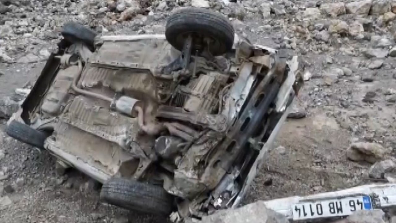 Gaziantep’te otomobil dere yatağına uçtu, sürücü yaralandı