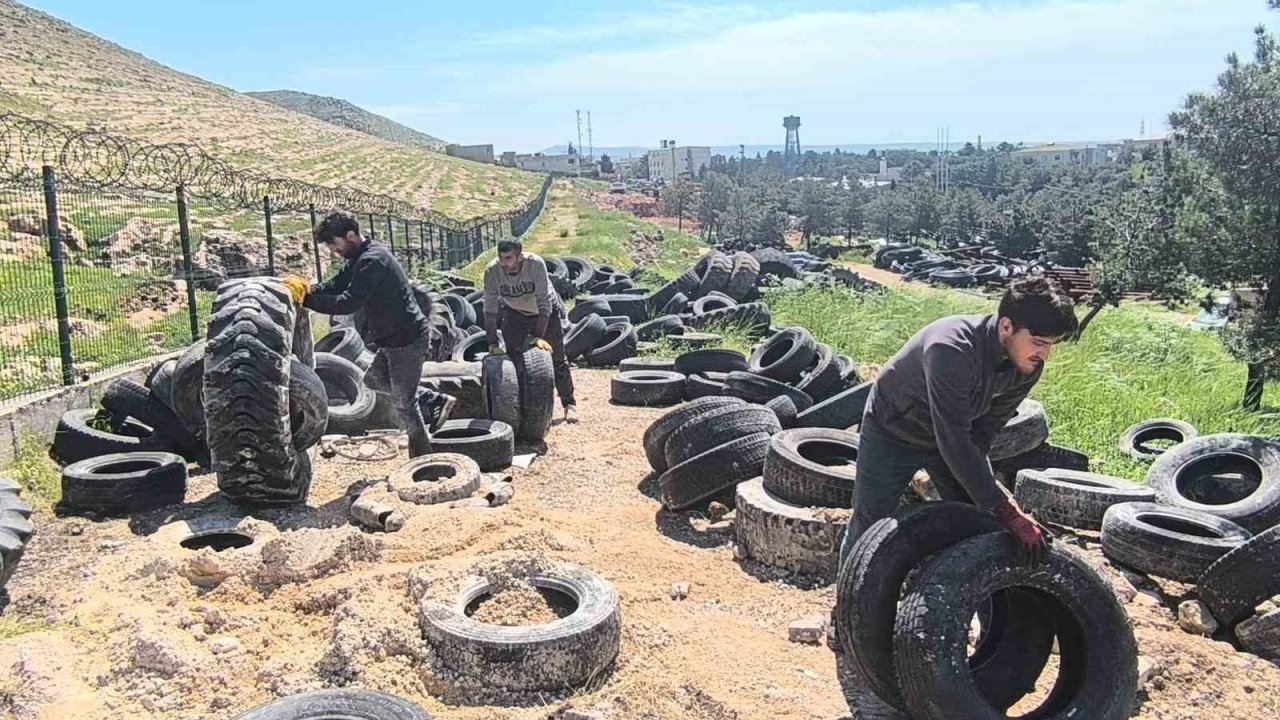 Mardin Büyükşehir Belediyesi, 100 ton atık lastiği geri dönüşüme kazandırdı