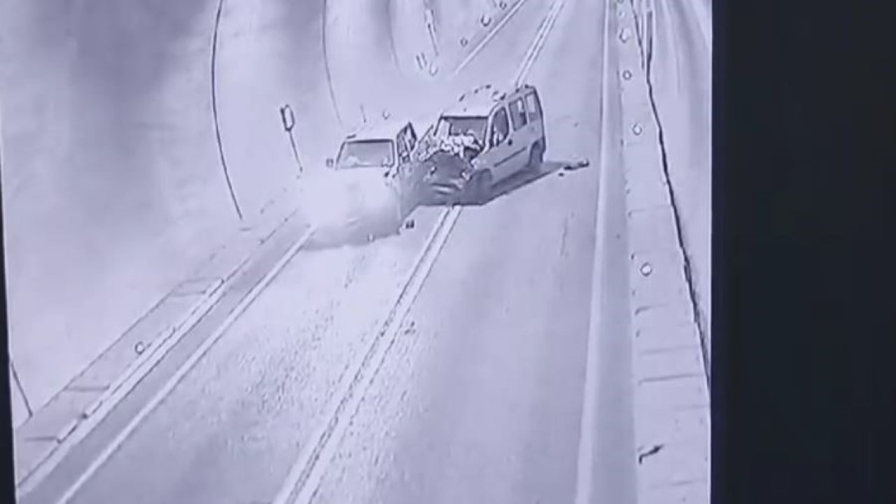 Artvin’de 7 kişinin yaralandığı tünel kazası kamerada