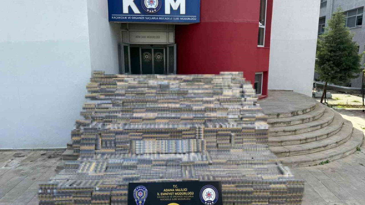Adana’da 127 bin paket kaçak sigara ele geçirildi