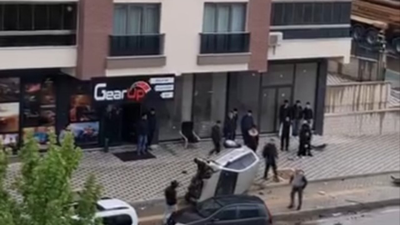 Bursa’da kontrolden çıkan otomobil takla attı