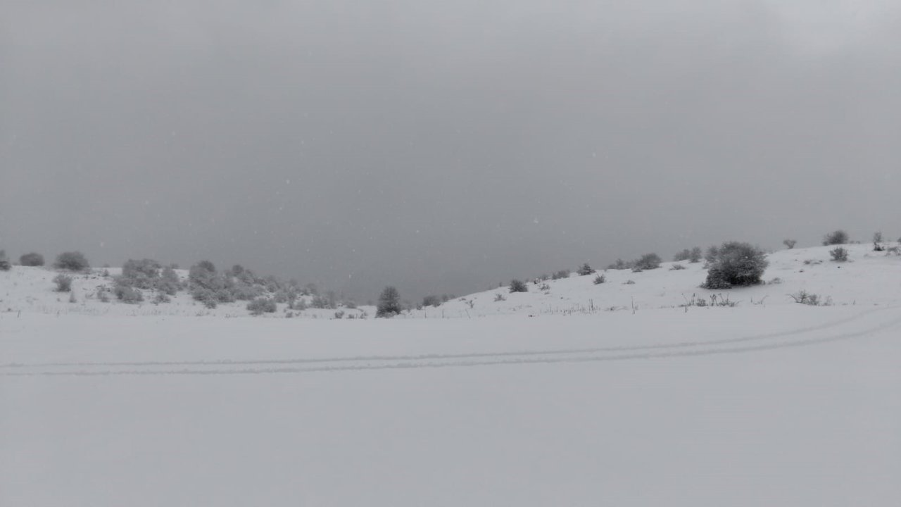 Keltepe Kayak Merkezi’nde kar yağışı etkili oldu