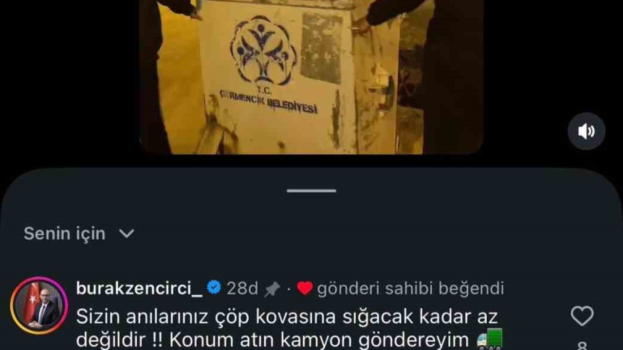 Başkan Zencirci’den konteyner mizahı: "Konum atın, kamyon göndereyim"