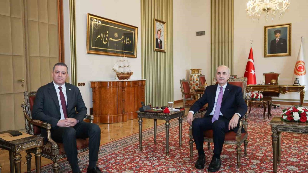 TBMM Başkanı Kurtulmuş, TBB Başkanı Sağkan ve beraberindeki heyeti kabul etti