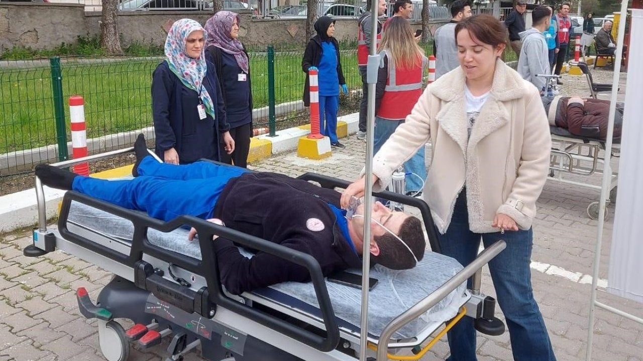 Hisarcık İlçe Devlet Hastanesi’nde yangın tatbikatı