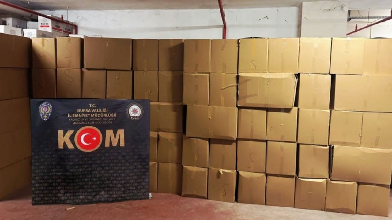 Bursa’da rekor kaçak makaron operasyonu