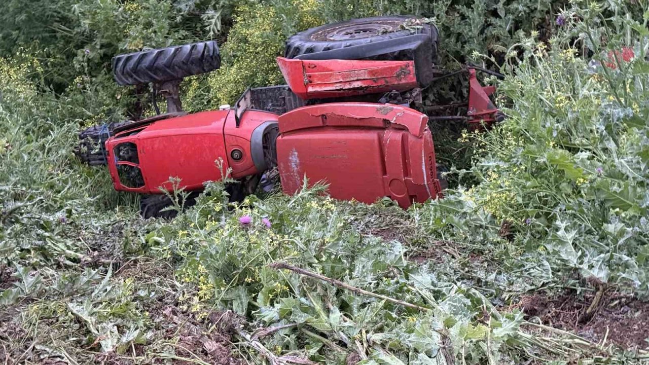Bursa’da yürek yakan kaza...Devrilen traktörün sürücüsü öldü