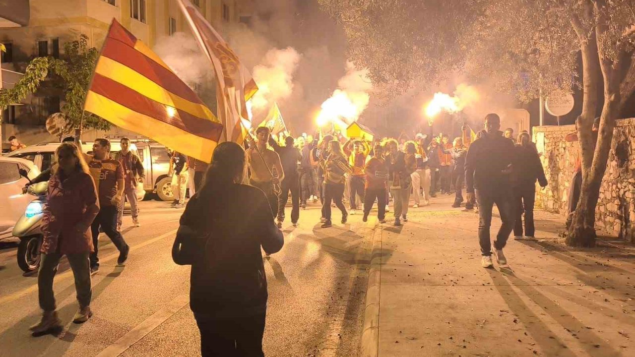 Muğla’da Galatasaraylıların şampiyonluk sevinci