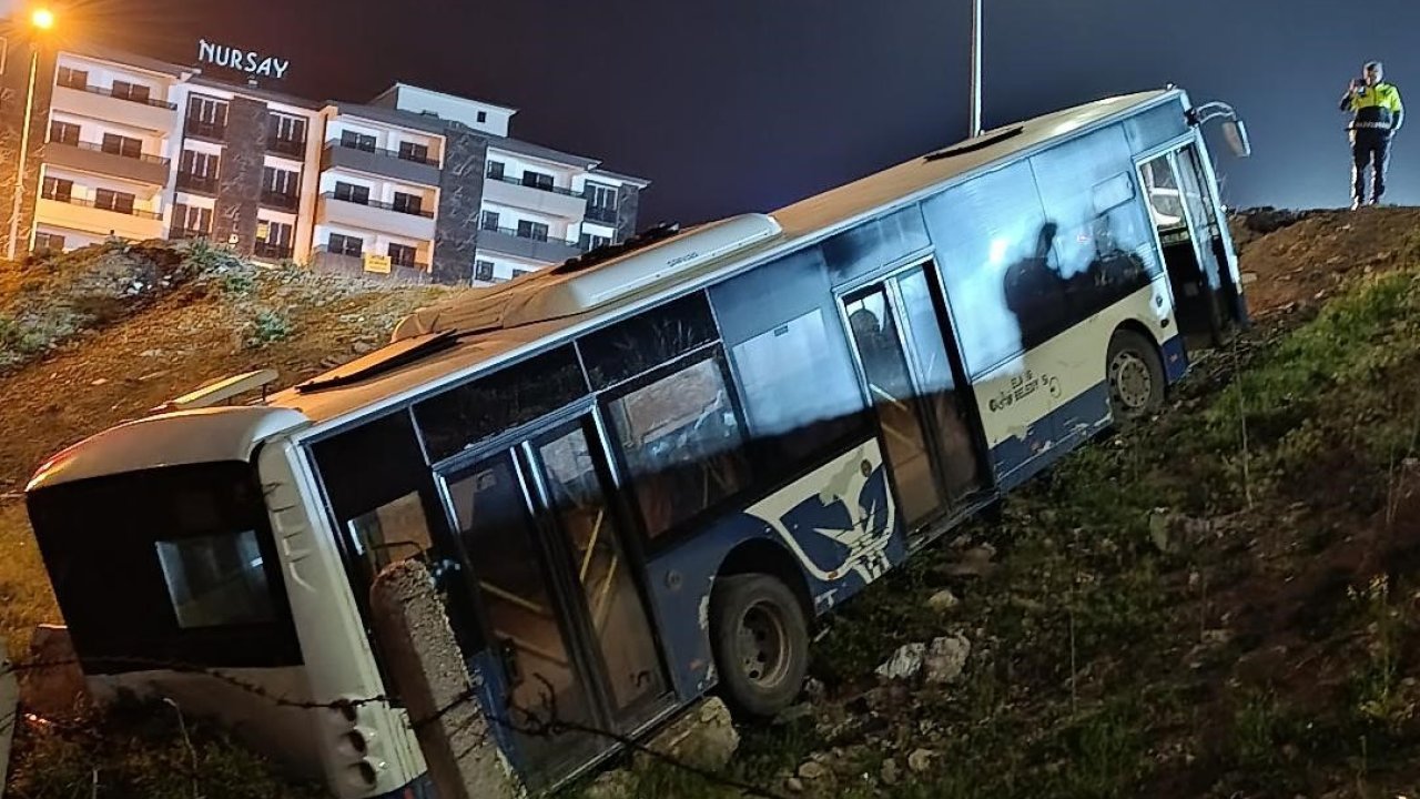 Elazığ’da halk otobüsü şarampole uçtu