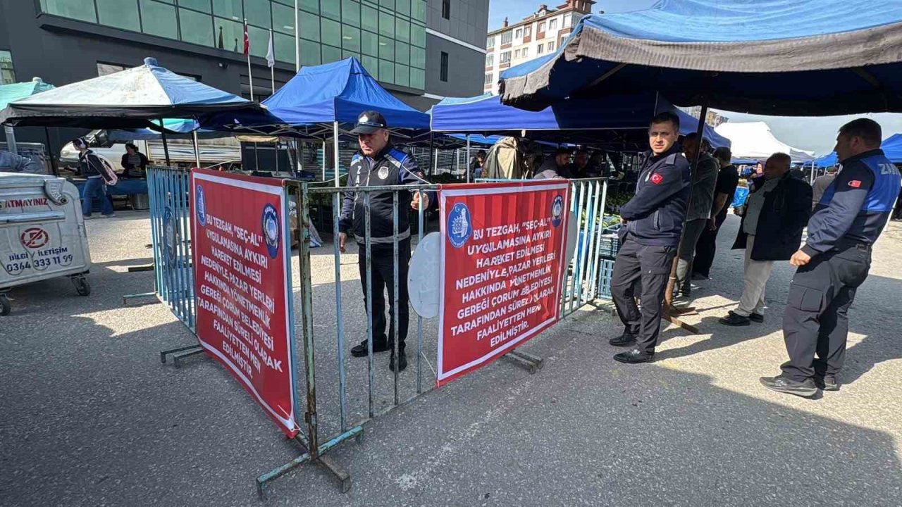 Müşterilerin ürün seçmesine izin vermeyen pazarcının tezgahına kapatma cezası