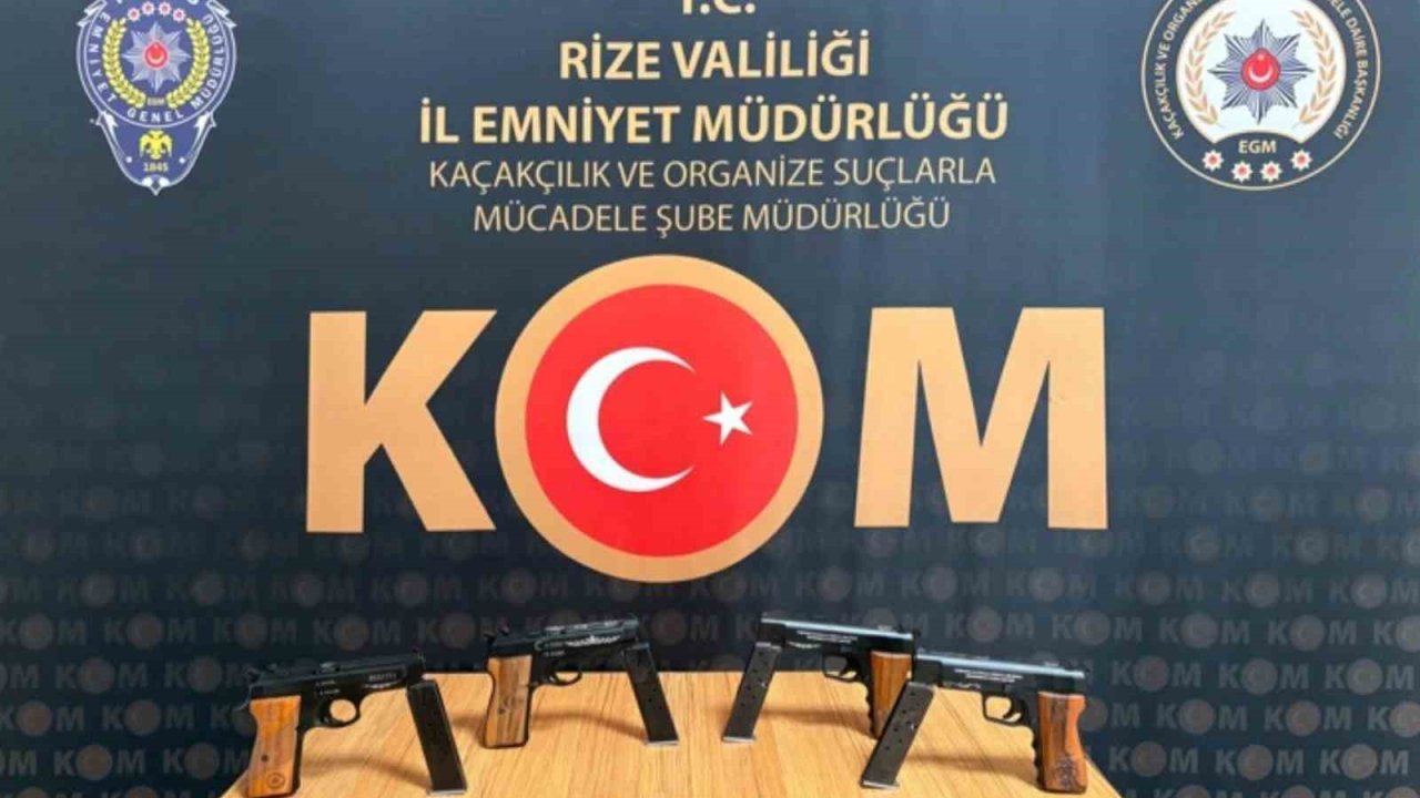 Rize’de kaçak silah operasyonu