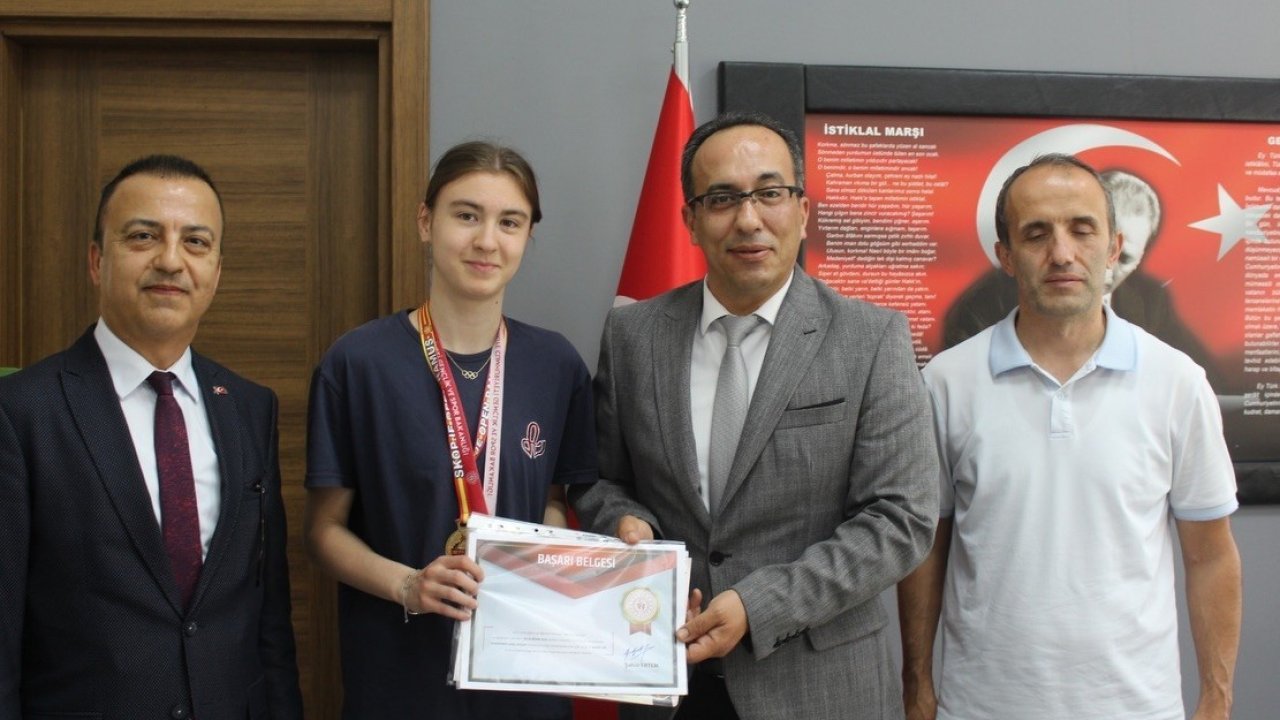 Makedonya’da altın madalya kazanan öğrenciden Türkiye şampiyonluğu