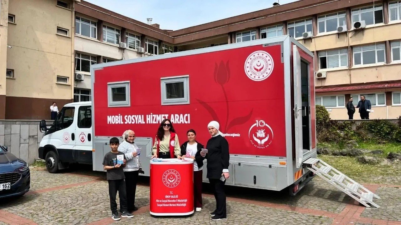 Sinop’ta "Mobil Sosyal Hizmet Aracı" sahada