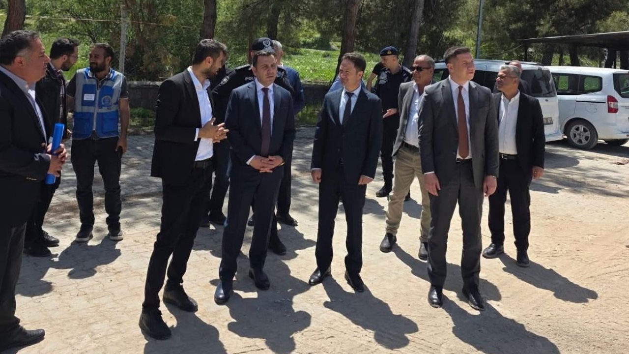 Kaymakam Algın, yapımı devam eden okul inşaatını inceledi