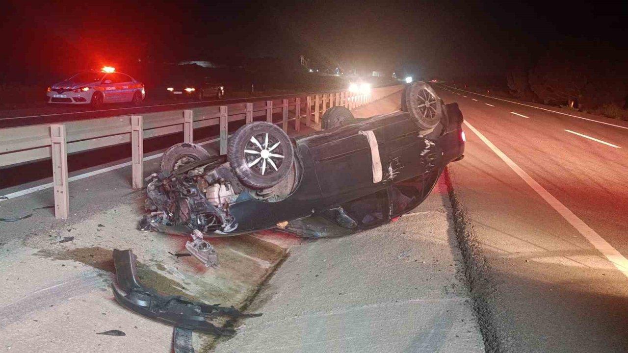 Tekirdağ’da otomobil takla attı: 1 yaralı