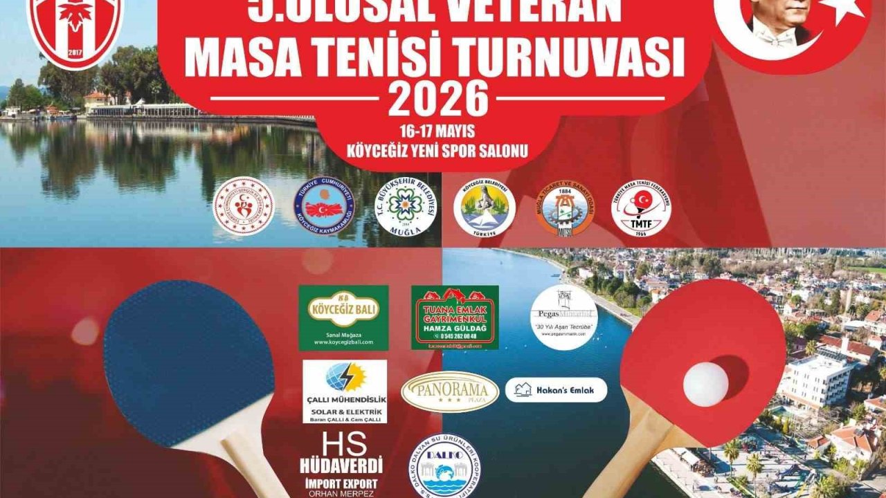 Köyceğiz’de 5. Ulusal Veteran Masa Tenisi Turnuvası düzenlendi