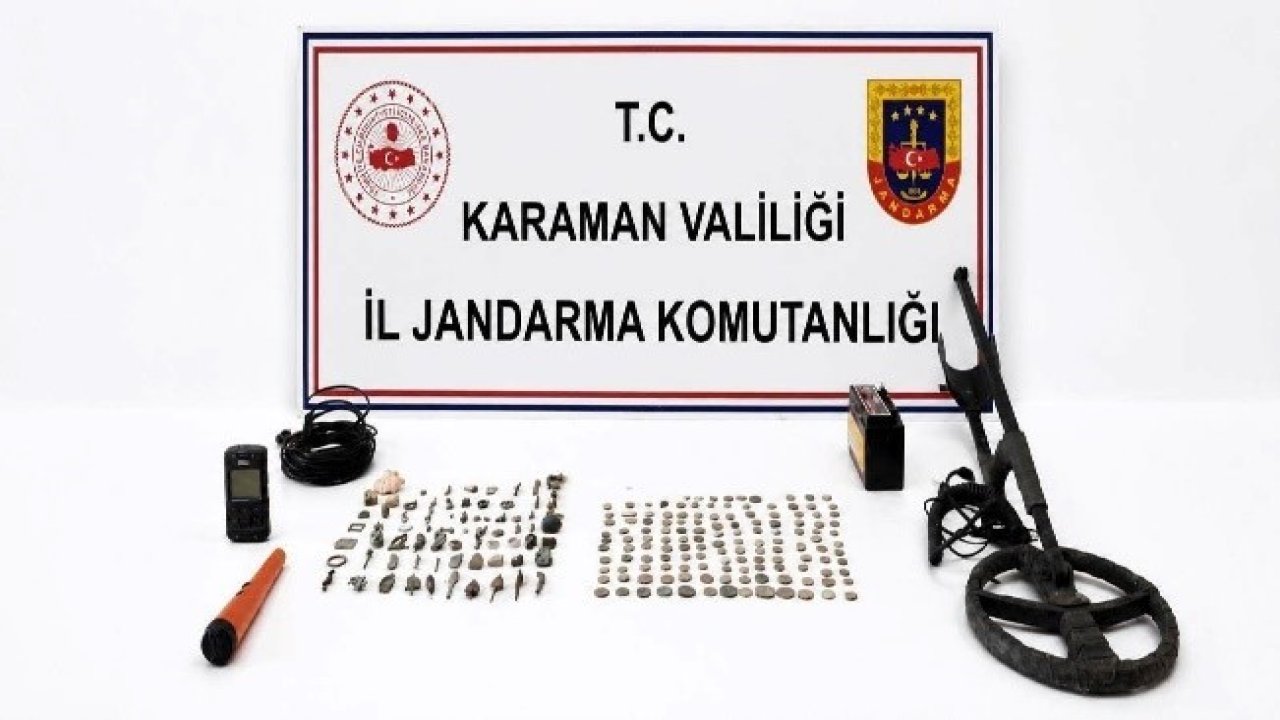 Karaman’da tarihi eser ele geçirildi: 12 tutuklama