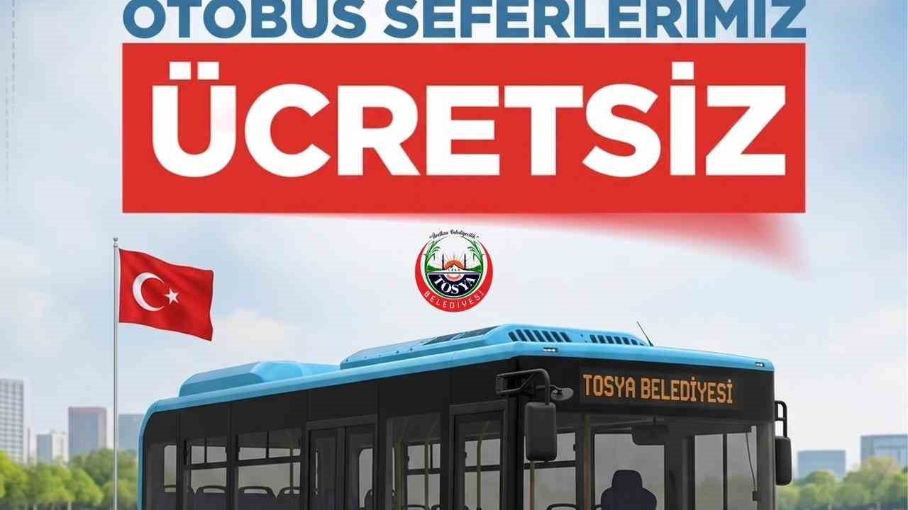 Tosya’da 19 Mayıs’ta halk otobüsleri ücretsiz olacak