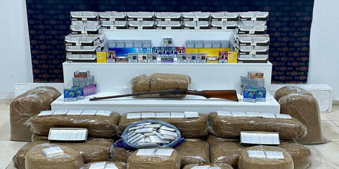 Kars'ta binlerce makaron ve kaçak sigara ele geçirildi