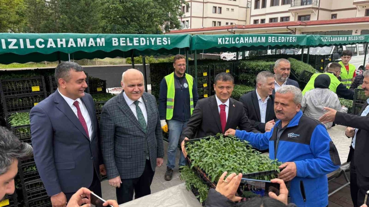 Kızılcahamam’da üreticilere 1 milyon 748 bin sebze fidesi dağıtıldı