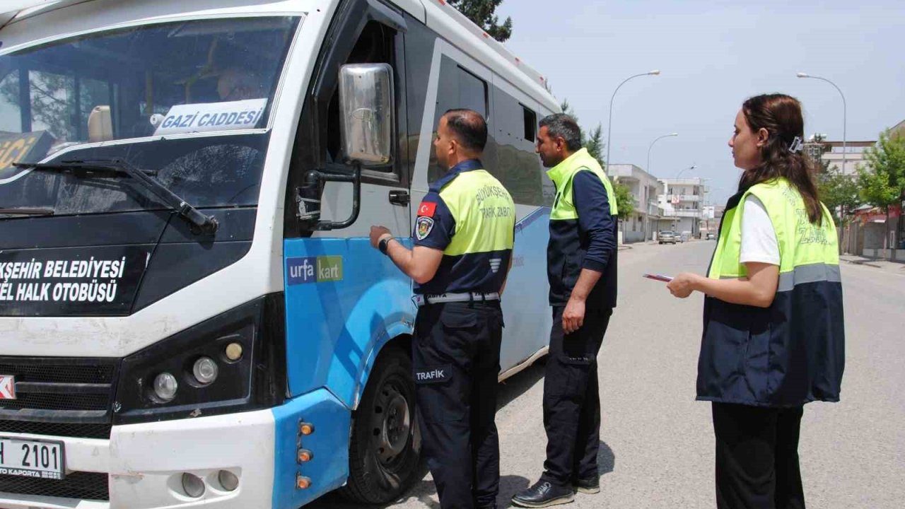 Şanlıurfa’da toplu taşıma araçları denetlendi