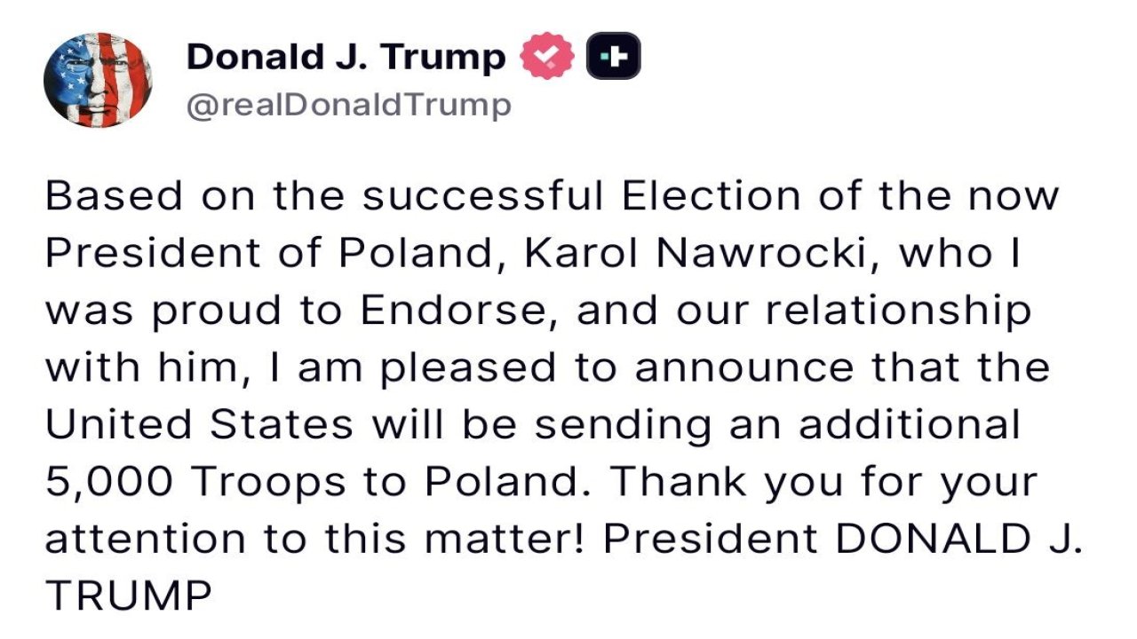 Trump: "Polonya’ya 5 bin ek asker göndereceğiz"