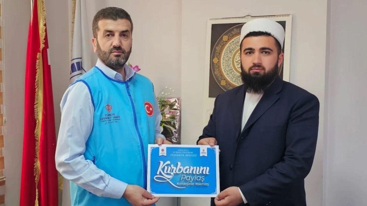 Çermik’te görevli imam 54 kurban bağışı topladı