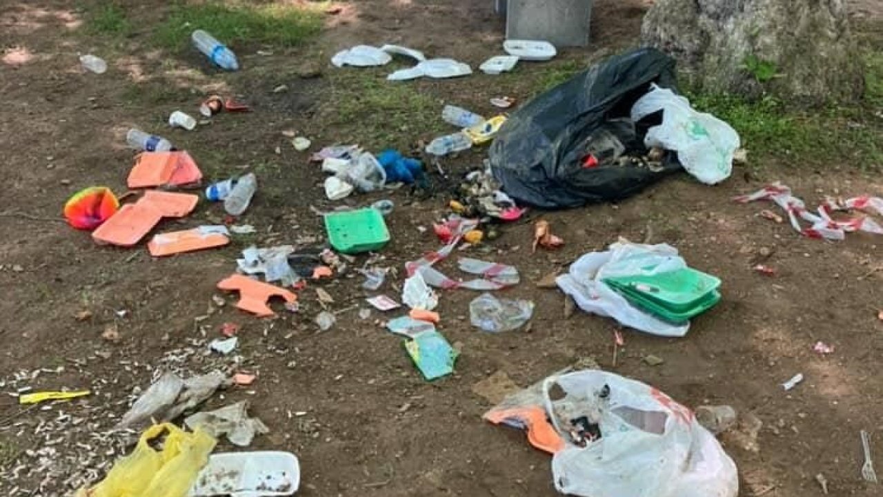 Bursa’da mesire alanı bir günde çöplüğe döndü