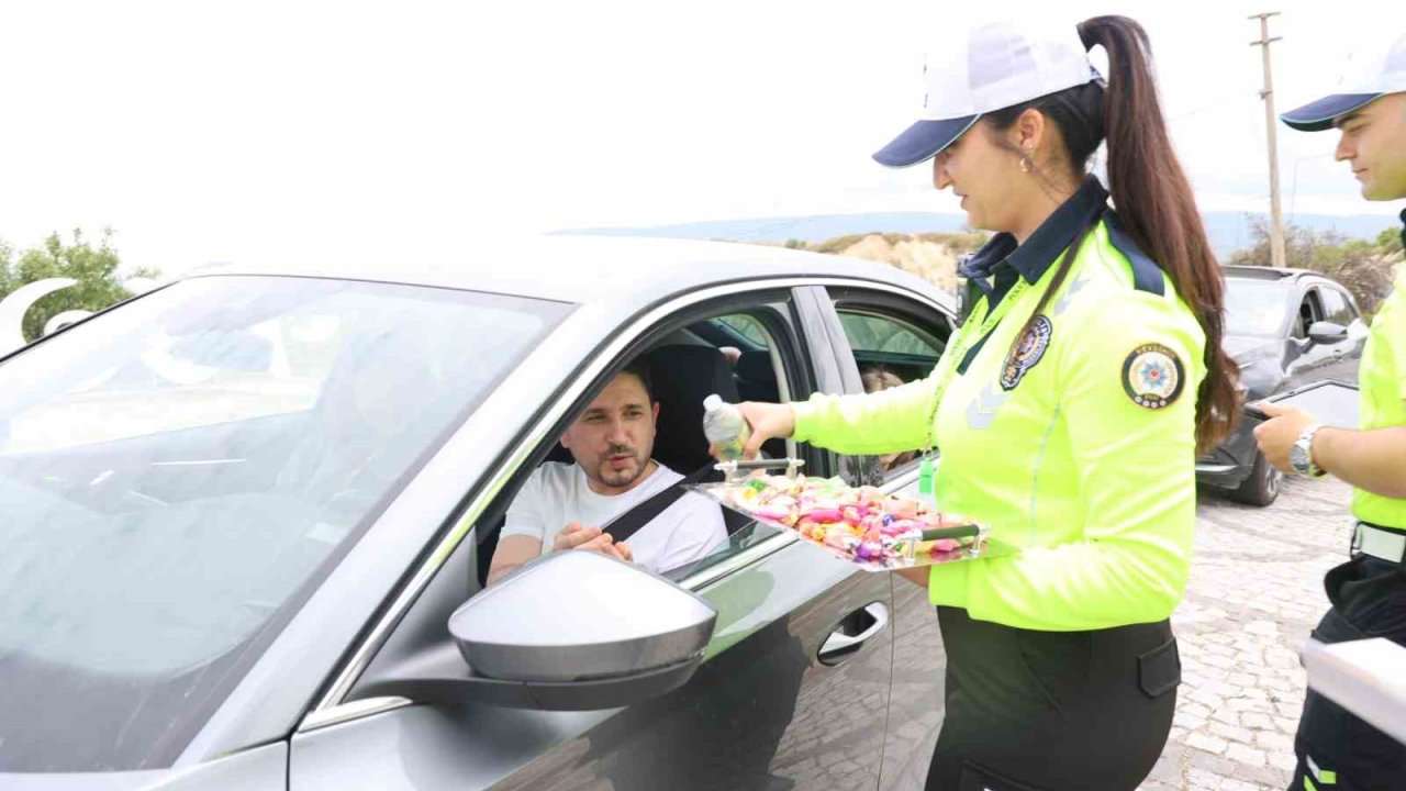 Nevşehir’de polis ekiplerinden tatlı uygulama