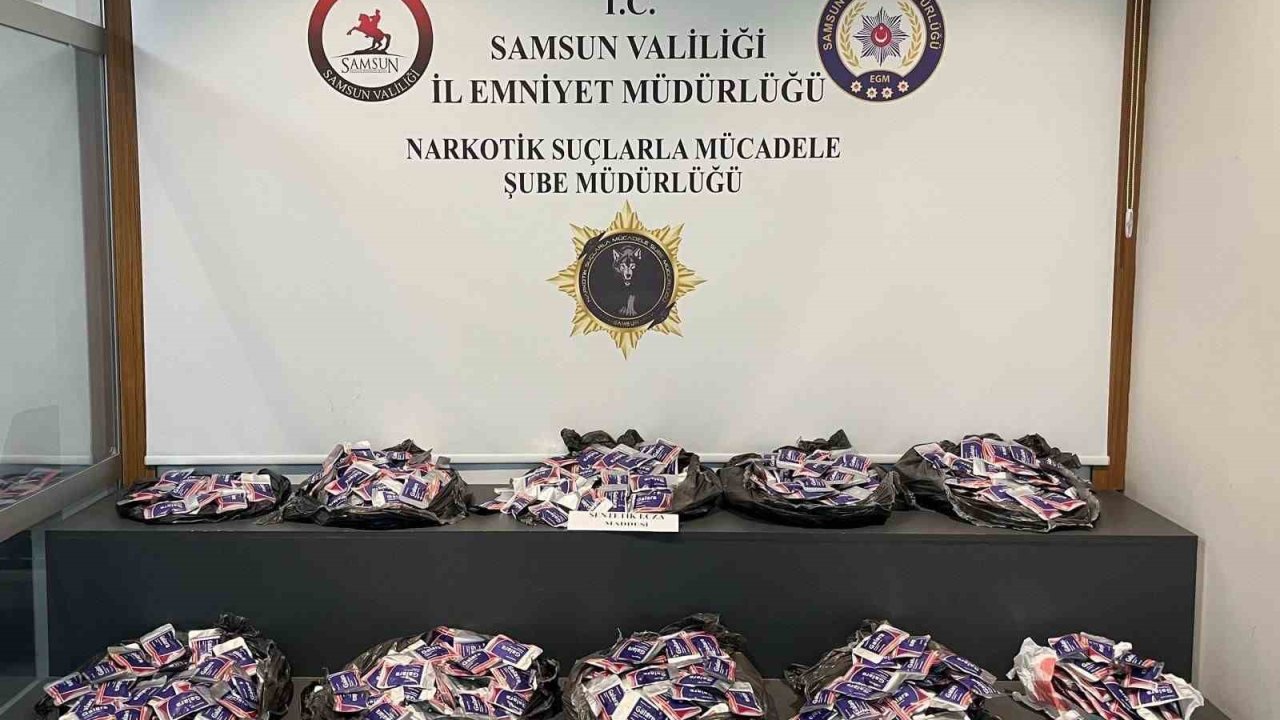 Samsun’da 44 bin adet uyuşturucu hap ele geçirildi